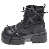 Botas con Cordones de Bloques de Color Mallard 2026 para Mujer Dulces y Frescas con Lazo Suela Gruesa que Aumenta la Altura Botines Retro con Cremallera Lateral Botas de Trabajo