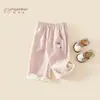 Pantalones de Verano para Niñas 2026 Nuevo Estilo Súper Lindos Pantalones de Algodón para Bebés Niñas, Pantalones Delgados de Pierna Ancha para Bebés y Niños Pequeños en Verano