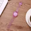 Reloj Infantil de Plástico Transparente PVC de 34 mm Reloj de Cuarzo Barato para Estudiantes de Primaria Reloj Sencillo y Elegante para Niñas Venta al por Mayor