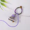 8cm Nudo de Diamante Colorido Borla Corta Estilo Antiguo Hanfu Accesorio Colgante DIY Hecho a Mano Tejido Bolsita Colgante de Abanico