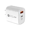 Cargador rápido USB PD de 20 W, cabeza de carga A C para teléfono móvil y tableta, carga rápida, interfaz Tipo-C, adaptador de carga de viaje