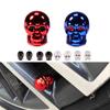 Tapa de boquilla de gas con forma de calavera modificación de llanta tipo calavera joyería tapa de válvula de plástico eléctrica núcleo de cobre tapa de válvula