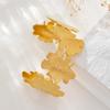 2024 Xiyin Venta Caliente Pulsera de Acero Inoxidable Chapada en Oro Real de 18K de Alta Calidad Elegante Pulsera Abierta de Acero Inoxidable