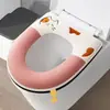 Cojín para Asiento de Inodoro Cojín para Tapa de Inodoro Doméstico Junta Universal para Cuatro Estaciones Cremallera Impermeable Invierno Engrosado Lavable
