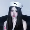 Chapéu de Marinheiro Rosa com Laço Estilo Japonês Chapéu Versátil Coreano Outono e Inverno Chapéu com Aba Doce Fofo Chapéu de Marinheiro Cosplay