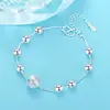 Venta al por mayor del fabricante Nueva Moda Fresca de Tendencia Joyería de Celebridad de Internet para Mujeres, Pulsera de Doble Capa con Efecto Arena Planeta Soñador Chapada en Plata