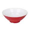 Melamina A5 Imitación Porcelana Vajilla Comercial para Desayuno Juego Rojo y Blanco Tazón para Gachas Tazón para Sopa Fría de Fideos Tazón para Sopa de Leche de Soya Tazón con Borde Elevado