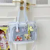 Bolsa Tote Transparente Estilo Anime Dulce para Estudiantes de Secundaria y Preparatoria con Alta Apariencia y Gran Apetito