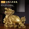 Bons ornamentos de tartaruga dragão de latão fofoca de dinheiro lingote de prata tartaruga dragão artesanato de abertura de escritório em casa fábrica atacado