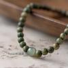 Pingbu Qingyun Pulsera Original de Cuentas de Buda de Sándalo Verde Antiguo, Jade Hetian Antiguo Simple 4mm, Pulsera de Sándalo para Mujer Artística