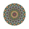 Posavasos de té de mandala de cerámica, Mantel individual, Base redonda resistente al calor anti quemaduras, Posavasos de cerámica personalizable Regalo