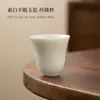 Taza de Té de Porcelana Blanca Dehua con Detalles en Oro Blanco Puro, Taza de Aroma, Taza de Maestro, Taza Personal, Tamaño Pequeño para Uso en Casa