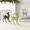 Nueva Decoración de Alce con Flockado de Purpurina Decoración Navideña Adornos Estilo Celebridad de Internet Ins Accesorios para Fotos y Adornos