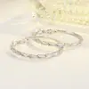 Amazon Exagerados Pendientes de Aro Grande con Circonita Incrustada de Diamantes Hebilla de Oreja para Mujer Moda Transfronteriza Europea y Americana Pendientes Grandes Joyería al por Mayor