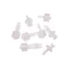 Conector Luer de Plástico para Laboratorios de Investigación Científica, Conector Recto de Manguera con Barbilla, Rosca Interna/Externa Macho/Hembra