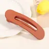 Estilo Simple Pinza de Pato Grande Mate Color Caramelo Versátil Pinza de Una Sola Línea Parte Posterior de la Cabeza Flequillo Pelo Suelto Pinza para el Cabello Tocado