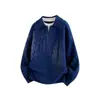 Suéter de punto trenzado de cuello camisero falso de dos piezas para hombre, nuevo estilo perezoso de otoño e invierno, suéter de punto de cuello en V, top holgado
