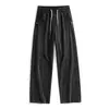 Pantalones casuales de chenilla de lujo ligero, corte recto holgado para hombre, nuevos pantalones de pierna ancha de moda estilo japonés para otoño e invierno 2026