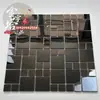 Pacote de Adesivos Decorativos Mosaico de Aço Inoxidável Metal Prata Escovado Superfície Espelhada para Pilares Balcões de Bar Paredes de Fundo de Restaurante