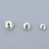 Plata de Ley S925 Cuentas Pequeñas en Forma de OVNI de Grano Recto Cuentas Planas de Plata Lisa Pulsera DIY Cuentas Sueltas Accesorios para Joyería Cuentas Checas Vintage