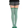 Meias Meias Meias Femininas Estilo Japonês Listradas Azul e Branco Meias Acima do Joelho Meias Coxa Cosplay Anime Meias Femininas Atacado