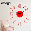 Adesivo de parede criativo para notas relógio de parede decorativo silencioso emoyo acrílico espesso espelho relógio de parede DIY relógio de parede relógio de parede de tempo