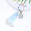 Nuevo Colgante de Bola de la Fortuna Tejida Hecho a Mano Accesorio de Borla DIY Encanto para Bolso Accesorio de Perla