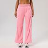 Pantalones Deportivos Casuales con Caída y Bloques de Color, Pantalones Rectos Sueltos para Mujer, Pantalones de Yoga con Bolsillos, Pantalones de Pierna Ancha para Fitness que Levantan el Trasero, Pantalones de Yoga