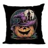 Nuevas fundas de almohada y cojín de Halloween transfronterizas, regalos para el hogar, cojines de sofá, fundas de almohada de lino para coche y cabecero de cama