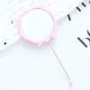 Nuevo Espejo de Rosa con Cuentas DIY, Espejo Portátil de Alta Definición, Espejo de Mano, Espejo de Retoque de Maquillaje para Llevar