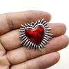 Colgante de Gota Corazón Sagrado de Aleación de Zinc Estilo Gótico Vintage Amor Ángel DIY Aretes Accesorios de Collar Venta al por Mayor