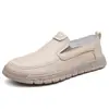 Zapatos casuales de cuero para hombre de piel de vaca de primera calidad, otoño 2026, mocasines transpirables de cuero genuino para hombre, mocasines, zapatos para hombre