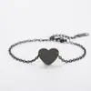 Pulsera con Forma de Corazón de Acero Inoxidable al Contado Transfronteriza Pulsera de Cadena Cruzada Europea y Americana Material en Blanco Pulsera de Regalo Navideño Venta al por Mayor