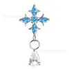 Suministro Exclusivo Transfronterizo de Joyería para Piercings de Aleación de Titanio F136, Colgante de Zircón Forma de Espina Gota de Agua Stud para Hélice de Oreja DIY