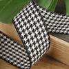 Fita pied-de-poule de duas cores feita à mão diy Bow Acessórios para o cabelo Sapatos Acessórios para flores Fita xadrez de algodão de poliéster com flores