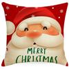 Amazon Nueva Funda de Almohada Navideña Dibujos Animados Papá Noel Lino Almohada Hogar Cojín de Cintura Funda de Almohada Transfronteriza