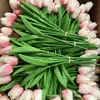 Flores Artificiales de Tulipa de PU con Tacto Realista, Ramo Hidratante Flores Decorativas, Flores Falsas para Decoración del Hogar, Adornos para Sala de Estar, Fabricante Transfronterizo