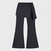 2026 Novo Estilo Outono Calça Saia Falsa de Duas Peças com Comprimento Estendido, Cintura Alta, Levanta Bumbum, Calça Flare para Esportes, Fitness, Yoga para Roupa Externa