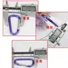 Fábrica hebrea al por mayor No. Mosquetón de aleación de aluminio tipo 6 D con hebilla para escalada en montaña al aire libre, de color, de rápida suspensión, disponible en stock