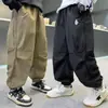 Pantalones para niño, pantalones de trabajo de primavera y otoño, nuevo estilo 2026, ropa de otoño para niños, pantalones largos holgados y casuales para niños mayores, modernos