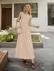 Vestido de Hombro Asimétrico de Bolsillo de Alta Gama Estilo Europeo y Americano Transfronterizo de Amazon para Mujer, Nuevo Modelo Verano 2026, Elegante Ajuste Delgado sin Mangas