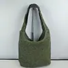 2026 Verano Nuevo Bolso de Hombro Tejido a Mano de Gran Capacidad Color Sólido Moderno Versátil Bolso para Vacaciones en la Costa Playa para Mujer