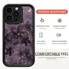 Fondo Morado Flor Negra Escalera Negra Ranura Nueva Adecuado para Funda de Teléfono Móvil Iphone14/15/16/17Promax