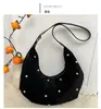 Bolso Tote con Remaches Estilo Coreano Nuevo Modelo 2026 Simple y Moderno Bolso de Hombro para el Trabajo Gran Capacidad Elegante Bolso de Hombro Mate