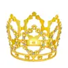 Coroa de Pérola Original Nova Decoração de Flores Transfronteiriça Coroa Redonda de Liga de Zinco Exquisita Decoração de Bolo para Festa de Aniversário