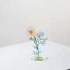 Adorno acrílico de pie para decoración de escritorio, lindo diseño floral, decoración de regalo, decoración del hogar, portamensajes transfronterizo