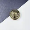 Botões de Metal para Costura à Mão Versáteis Redondos Botões Decorativos para Blazer Estilo Britânico Botões de Cobre Transfronteiriços para Casaco