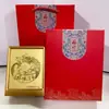Adorno Personalizado de Marco de Fotos de Escritorio Temático de Zongzi del Festival del Bote del Dragón de Oro Puro 999, Souvenir, Regalo de Promoción para Transmisión en Vivo, Hecho a Medida