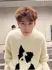 Suéter Pulôver de Cachorrinho Cartoon Direto da Fábrica Masculino de Inverno Mohair Gola Redonda Tricô Preguiçoso Casual Estilo Americano