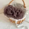 Pinza Banana Floral de Principios de Primavera para Mujer, Estilo de Alta Gama, Pinza para el Cabello para Recogido Parcial en la Parte Trasera de la Cabeza, Pinza Vertical para Cola de Caballo Alta, Accesorio para el Cabello para Recogidos